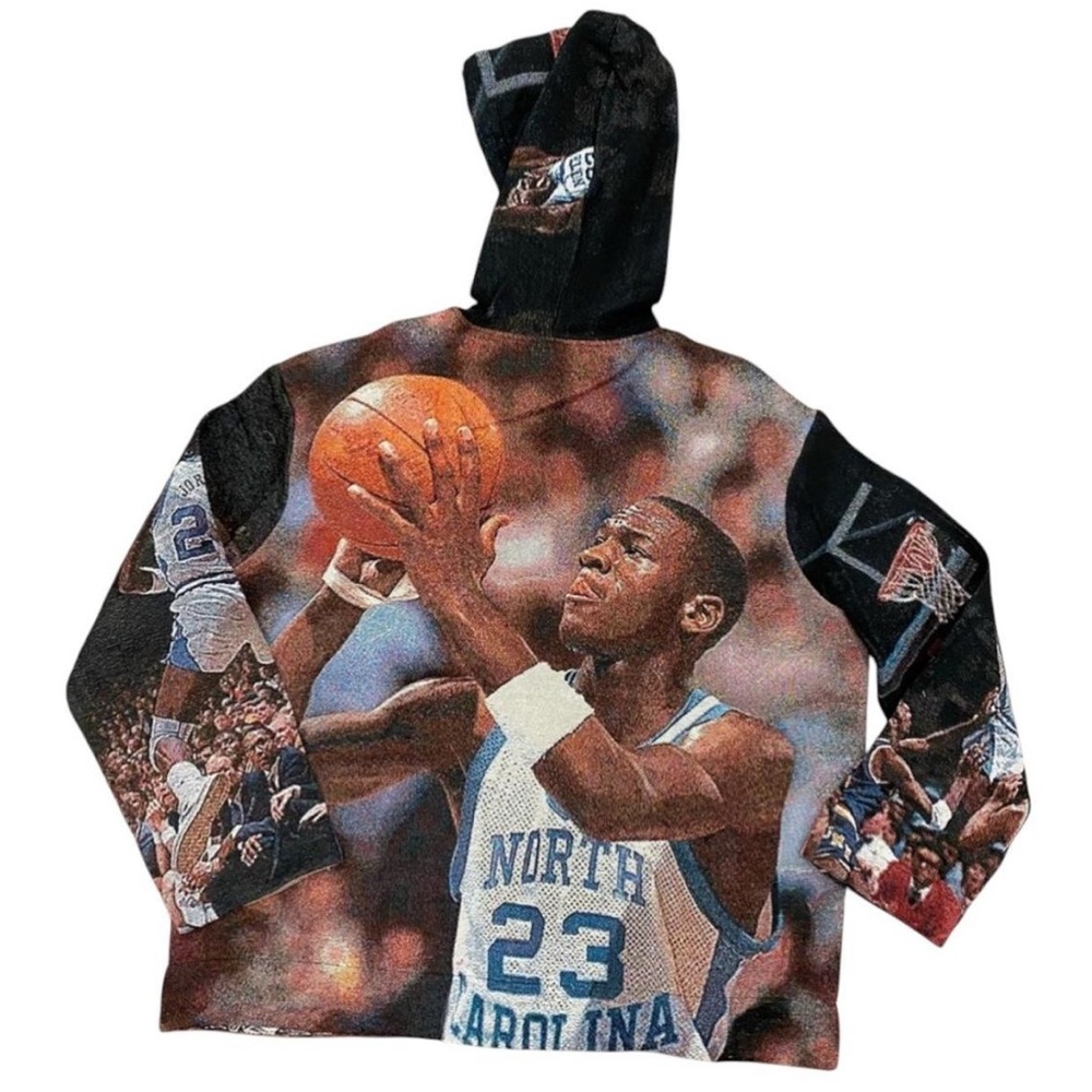 Tapestry Micheal Jordan 23 UNC hoodie extra graphic